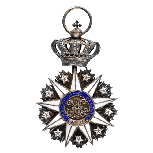 Medalha de Condecoração da Ordem de Nossa Senhora da Conceição de Vila Viçosa do séc. XIX - Frente