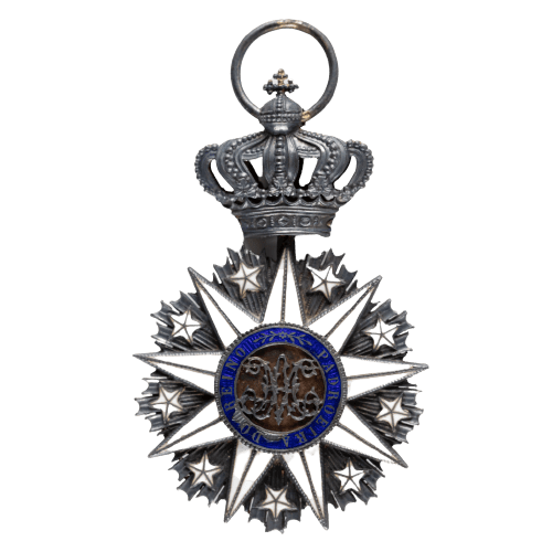 Medalha de Condecoração da Ordem de Nossa Senhora da Conceição de Vila Viçosa do séc. XIX - Verso